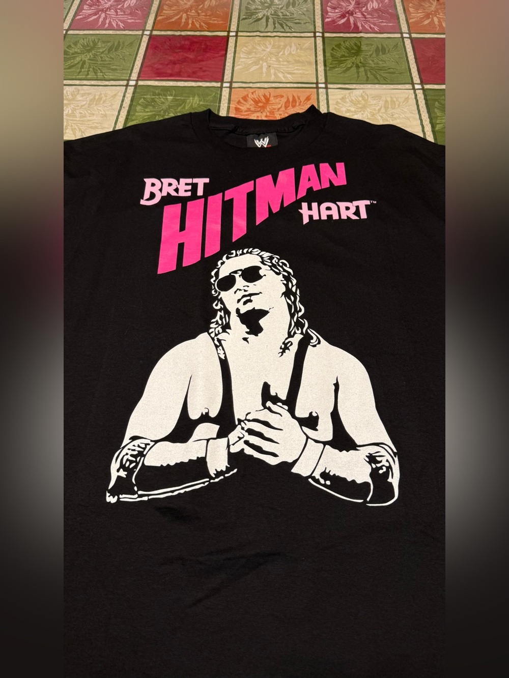 RARE Retro WWF Bret The Hitman Hart Shirt Size Large WWE WCW